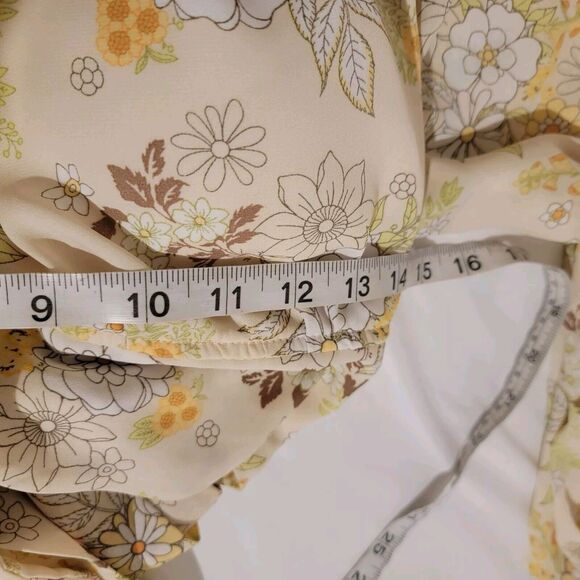 Madden Nyc Womens Crop Top Size XXL Floral Hippie Retro Boho - Picture 4 of 7